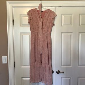 Pink Cheetah print maxi dress